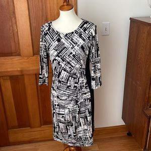 LAST CALL - Liz Claiborne black and white dress, size 10